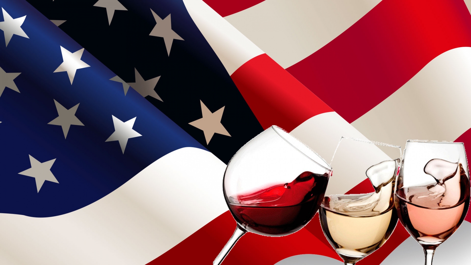 us flag wine glasses