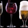 verres de vin, de bière et de champagne