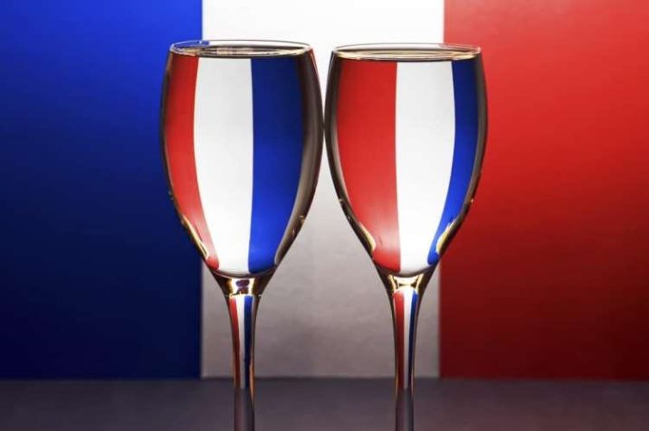 french flag wine glasses