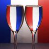 france flag wine glasses