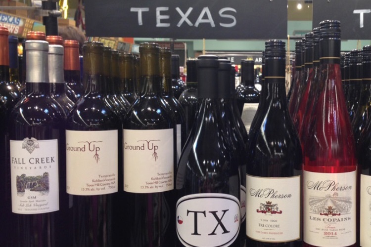 texas wine in store